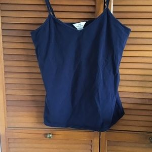 346 Brooks Brothers Navy Tank with built in bra worn a couple times..